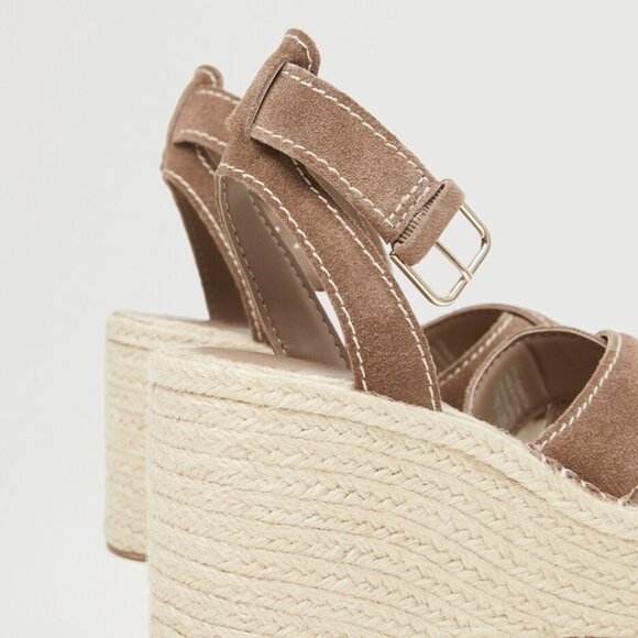 Mango Leather wedge sandals - Picture 3 of 3